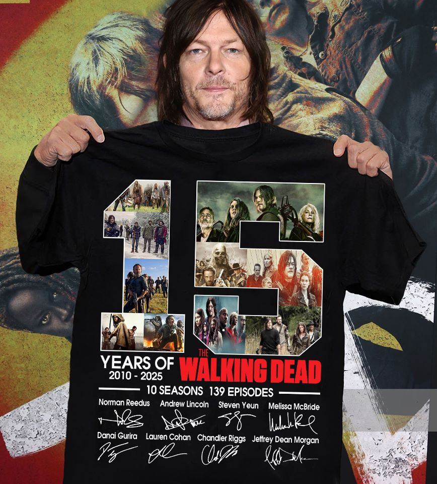 15 Years The Walking Dead 2010-2025 10 Seasons 139 Episodes Shirt Memorial Gifts For Movie Fan Oregontrailrvpk Shirt