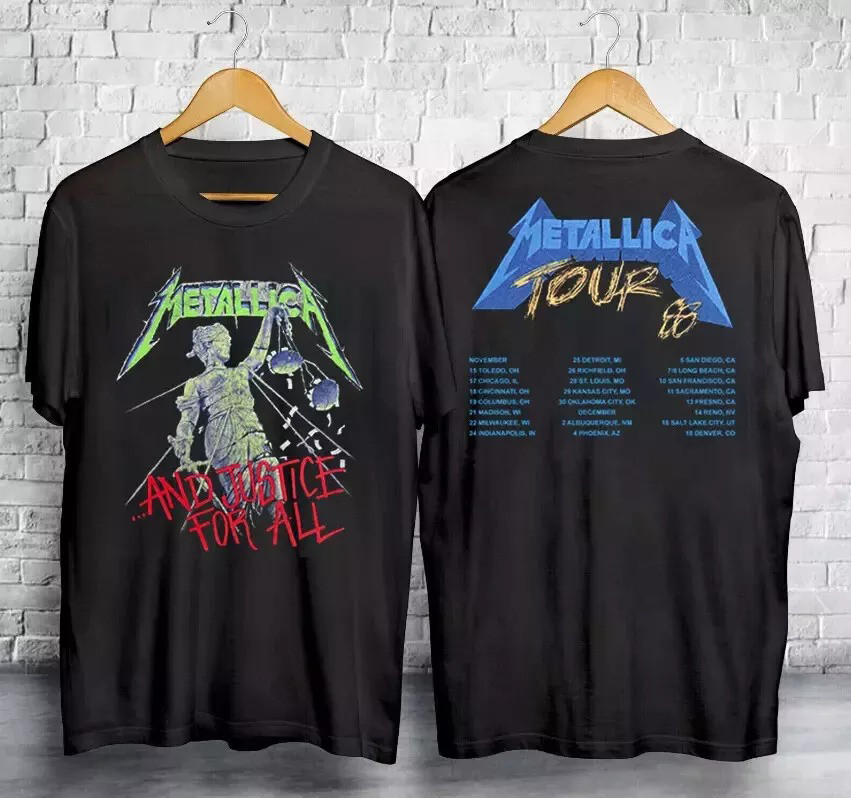 1988 Metallica And Justice For All Tour T-Shirt Oregontrailrvpk Shirt