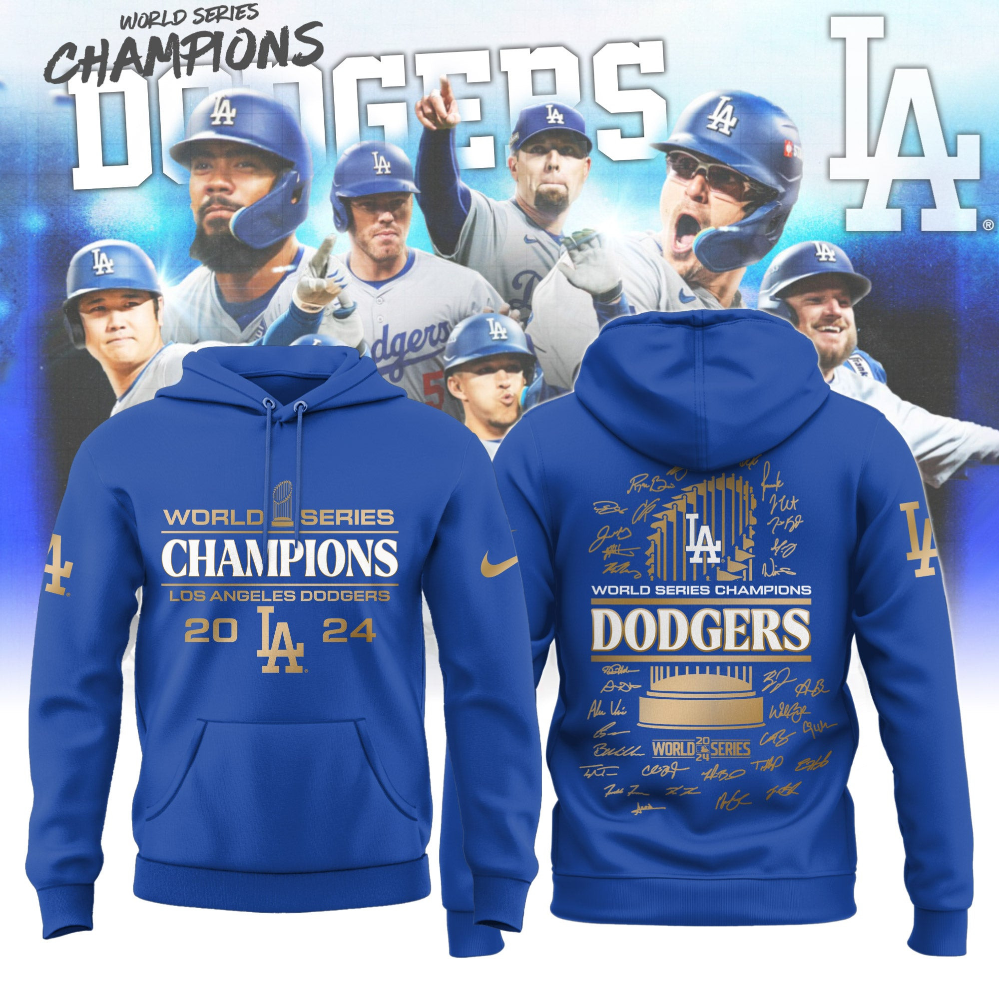 2024 Premium Los Angeles Dodgers Hoodie Dodgers World Series Champions Hoodie Gift For Real Fan