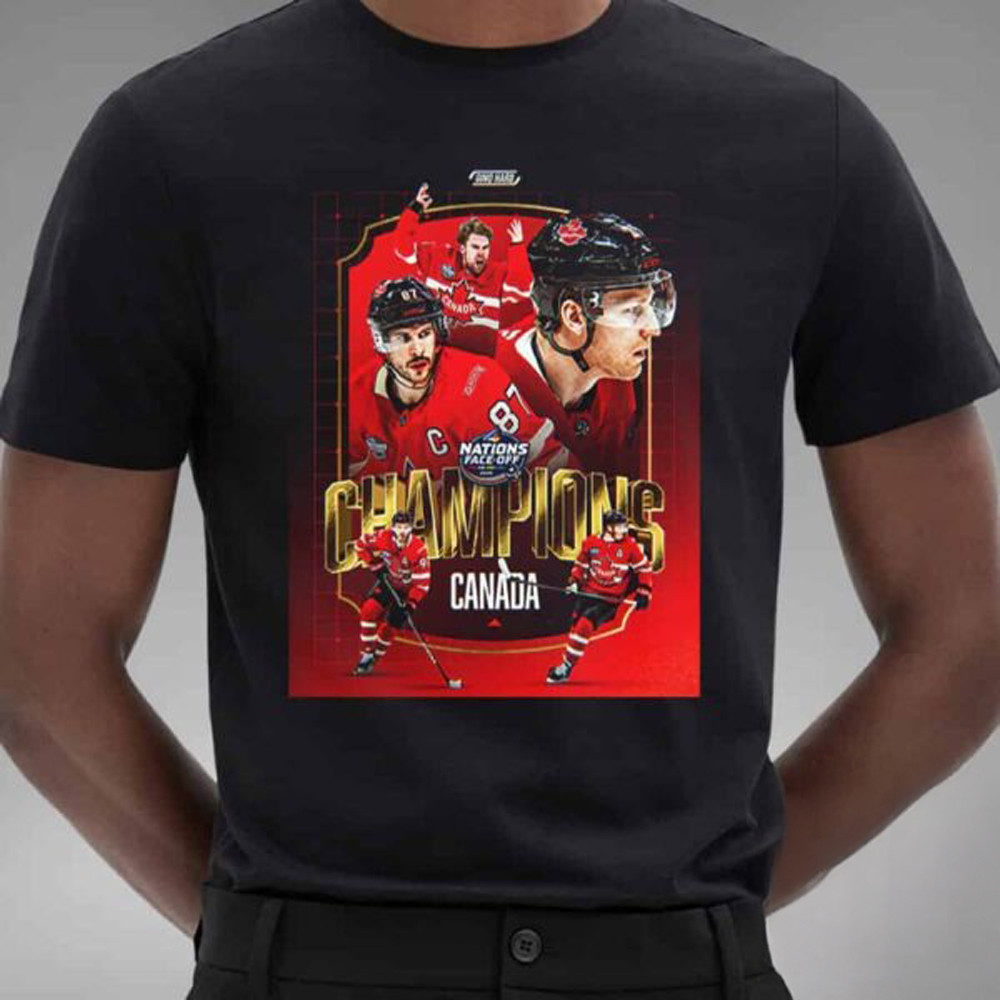2025 4 Nations Face Off Champions Team Canada National Hockey League T-Shirt Oregontrailrvpk Shirt