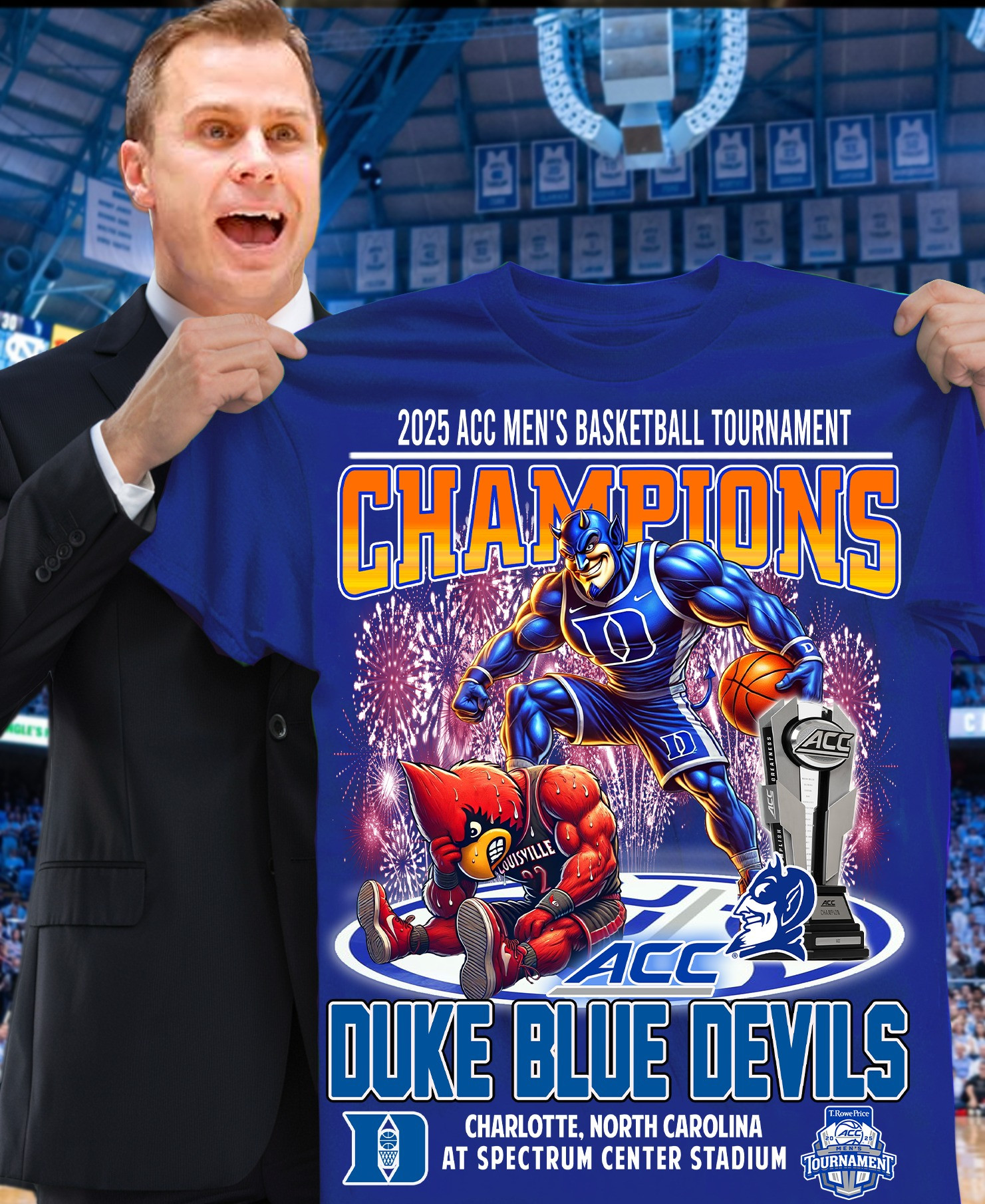 2025 ACC Men's Basketball Tournament Champions Duke Blue Devils T-Shirt Oregontrailrvpk Shirt