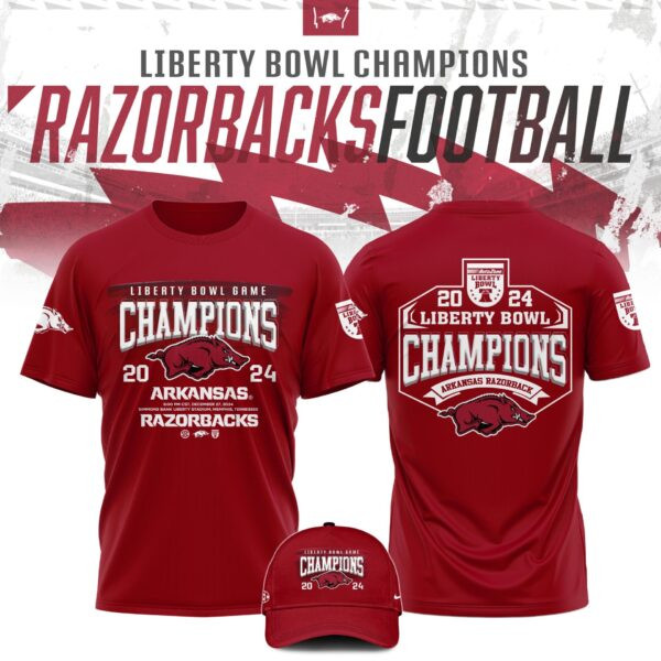 2025 Arkansas Razorback Liberty Bowl Champions T-Shirt Best Gifts For Hockey Lovers Oregontrailrvpk Shirt