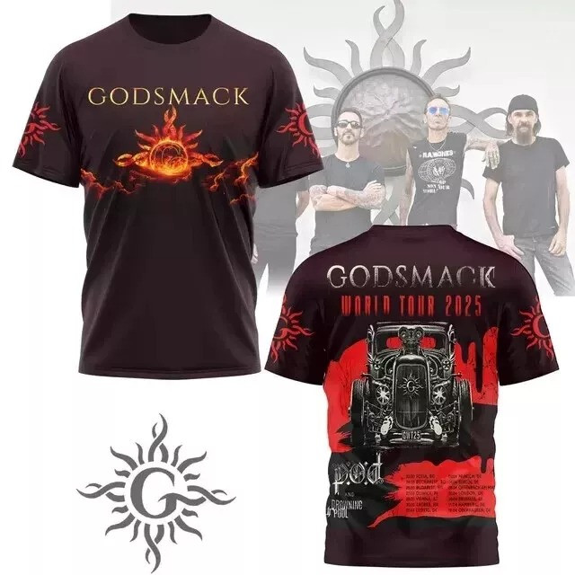 2025 Godsmack Band Fall Tour T-Shirt Oregontrailrvpk Shirt