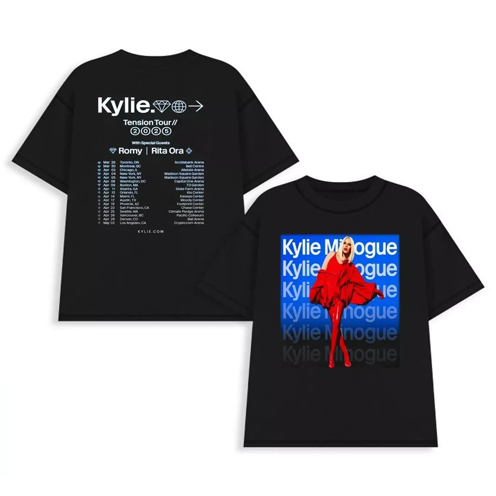 2025 Kylie Minogue Tension World Tour T-Shirt Kylie Minogue Oregontrailrvpk Shirt