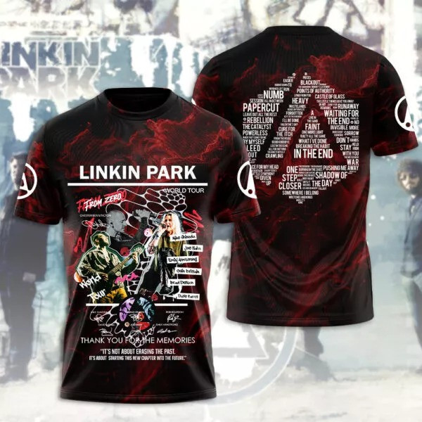 2025 Linkin Park From Zero World Tour 3D T-shirt Rock band Oregontrailrvpk Shirt