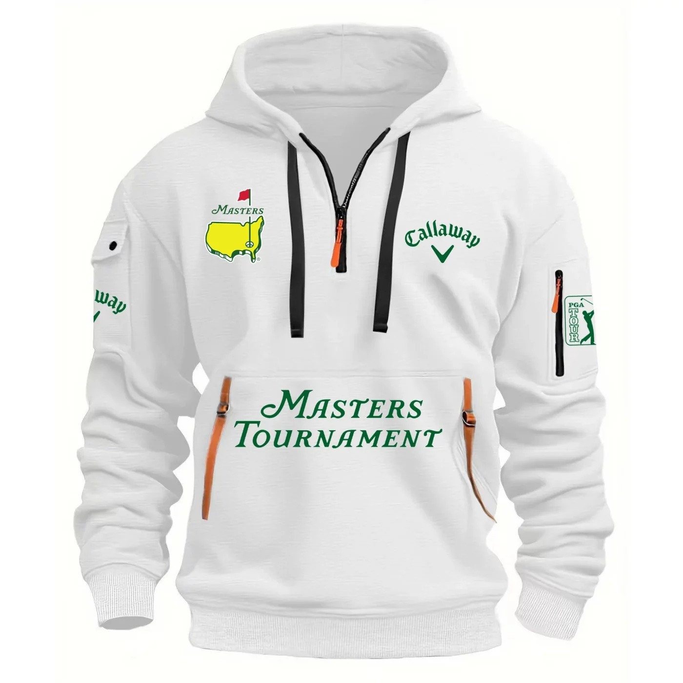 2025 Masters Tournament Callaway Golf Quarter Zip Hoodie Golfer Mens Clothes