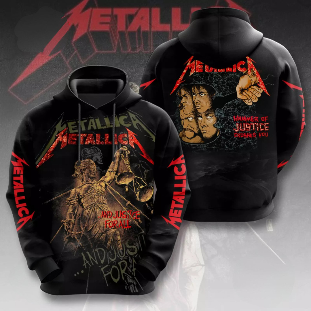 2025 Metallica Hammer Of Justice 3D Hoodie Best