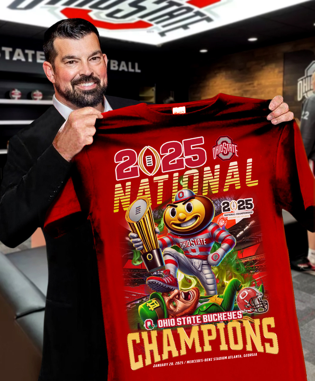 2025 National Champions Ohio State Buckeyes T-Shirt Football Themed Gifts Oregontrailrvpk Shirt