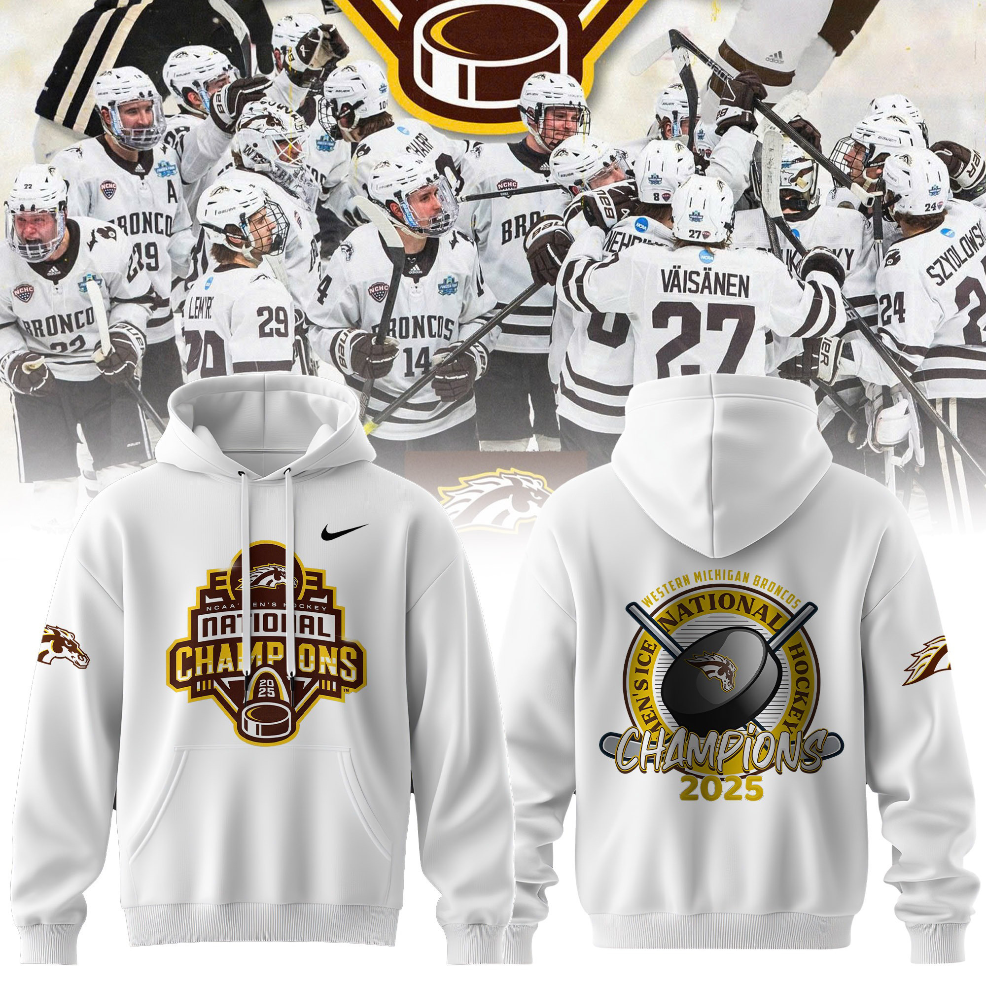 2025 NCAA Division Men's Ice Hockey Championship Champion Hoodie Gifts For NHL Fans