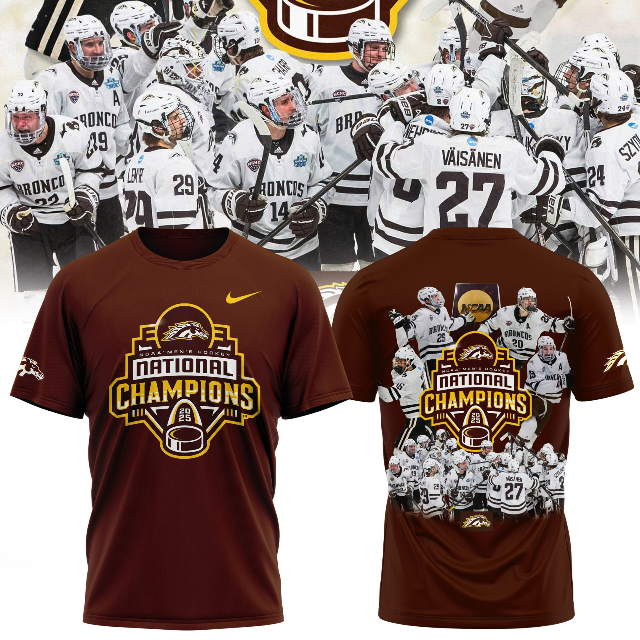2025 NCAA Division Men's Ice Hockey Championship Champion Shirt Best Gifts For Hockey Lovers Oregontrailrvpk Shirt