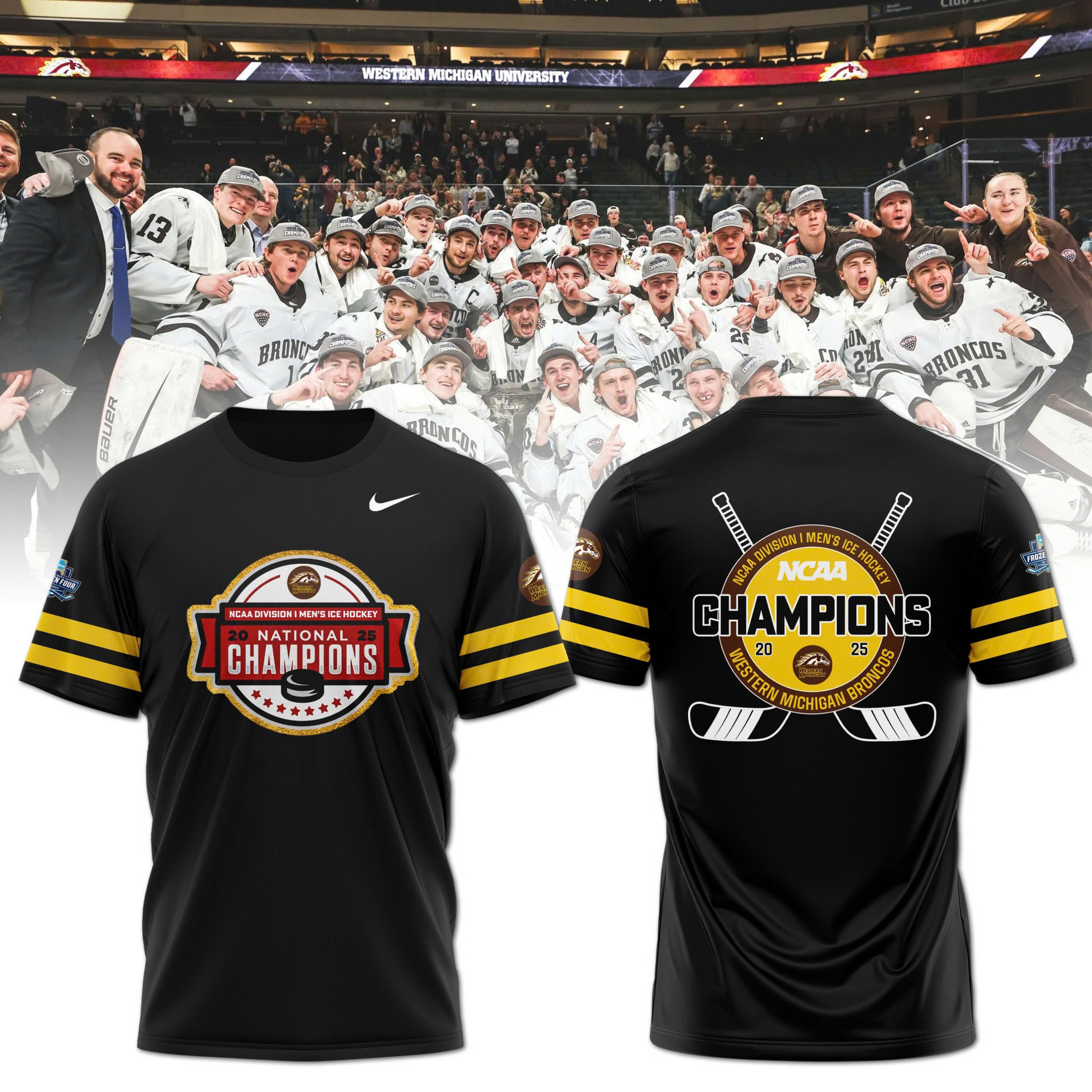 2025 NCAA Division Men's Ice Hockey Championship T-Shirt For Ice Hockey Fans Oregontrailrvpk Shirt