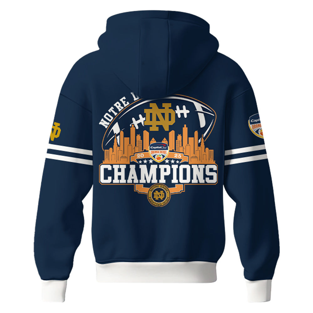2025 Orange Bowl Champions Notre Dame Fighting Irish Football Hoodie Best Gift For A Basketball Fan