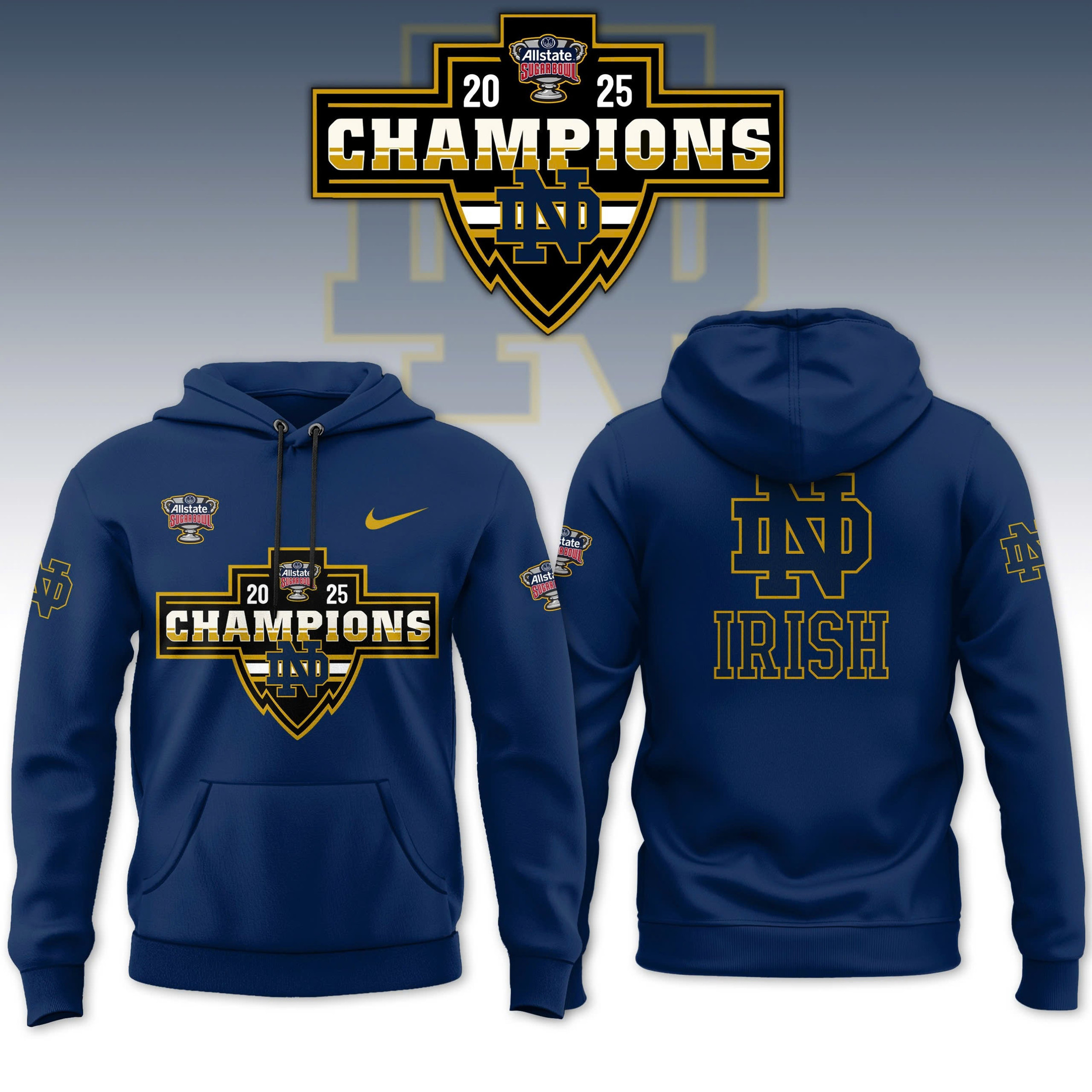2025 SUGAR BOWL Champion Hoodie Basketball Gift Ideas For Boyfriend