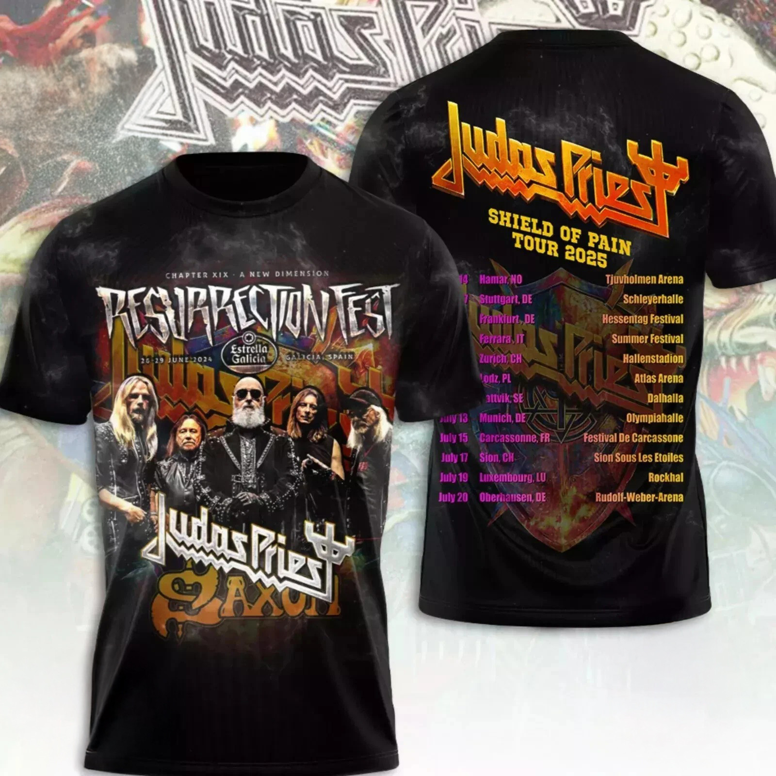 2025 Tour Judas Priest 3D T-Shirt Best Oregontrailrvpk Shirt