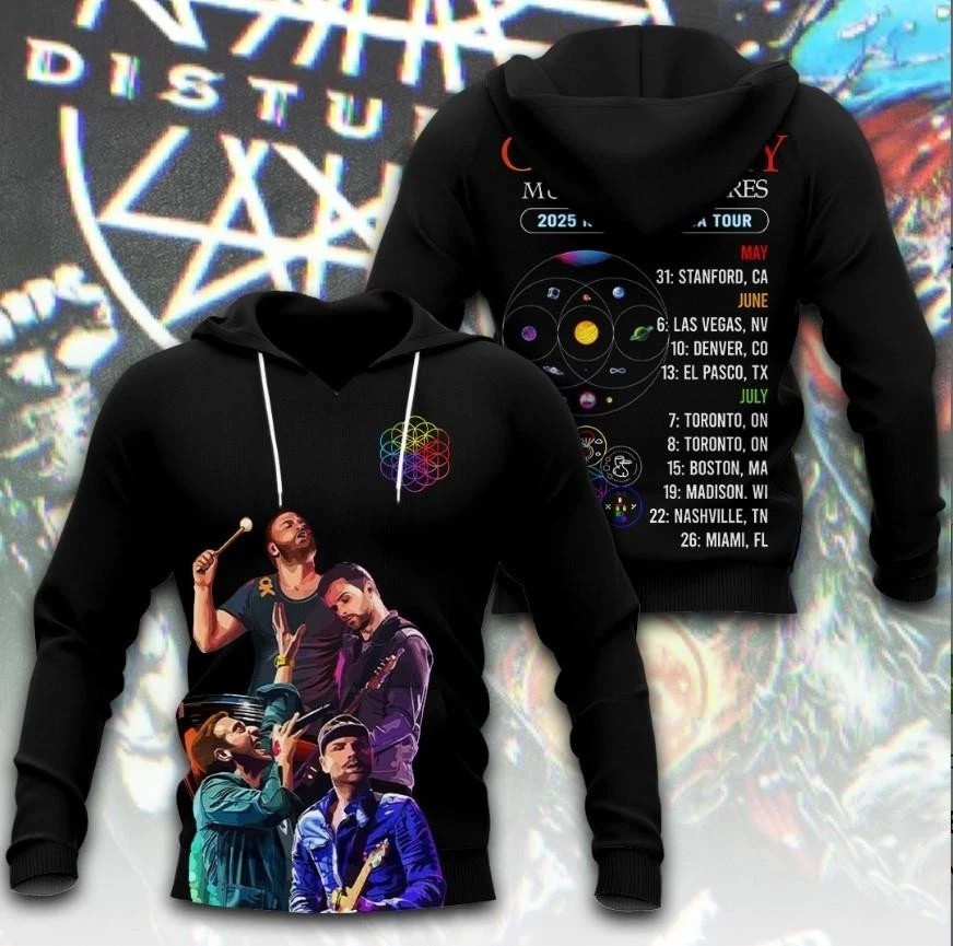 2025 World Tour Coldplay 3D Hoodie ForFor Music Lovers