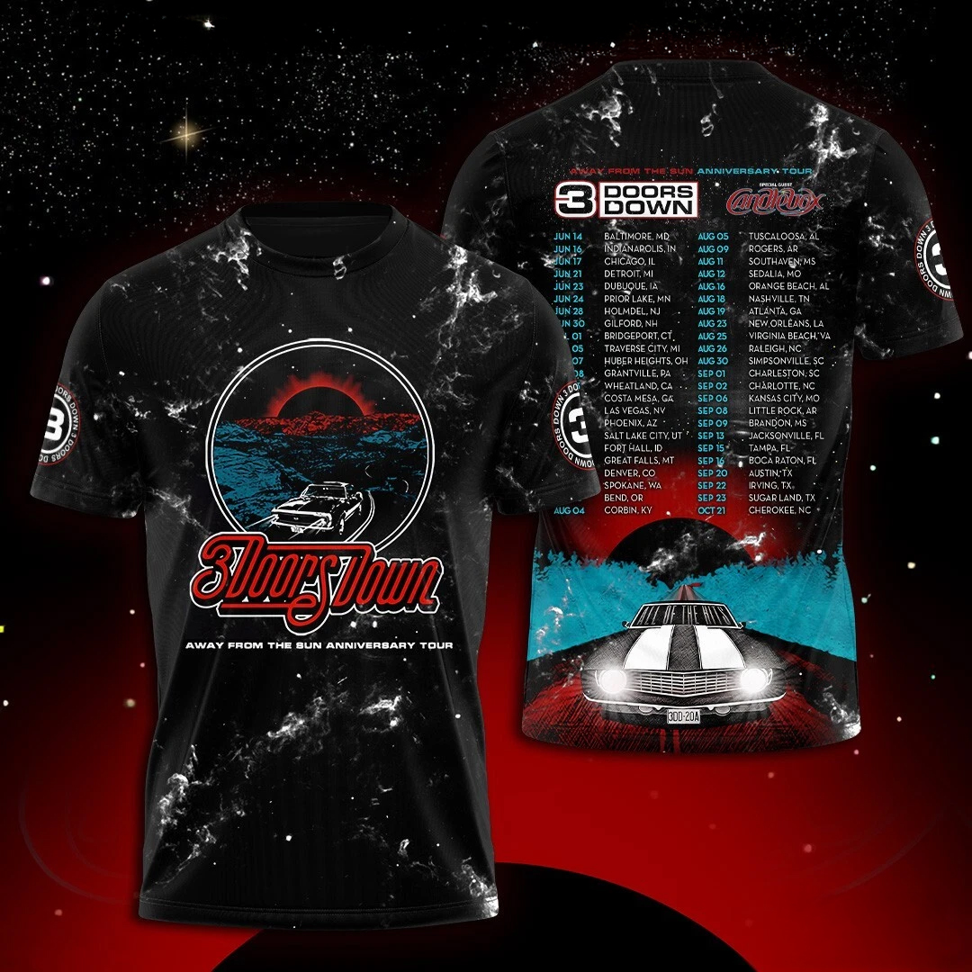 3 Doors Down World Tour On June 2025 T-Shirt For Rock Band Fans Oregontrailrvpk Shirt