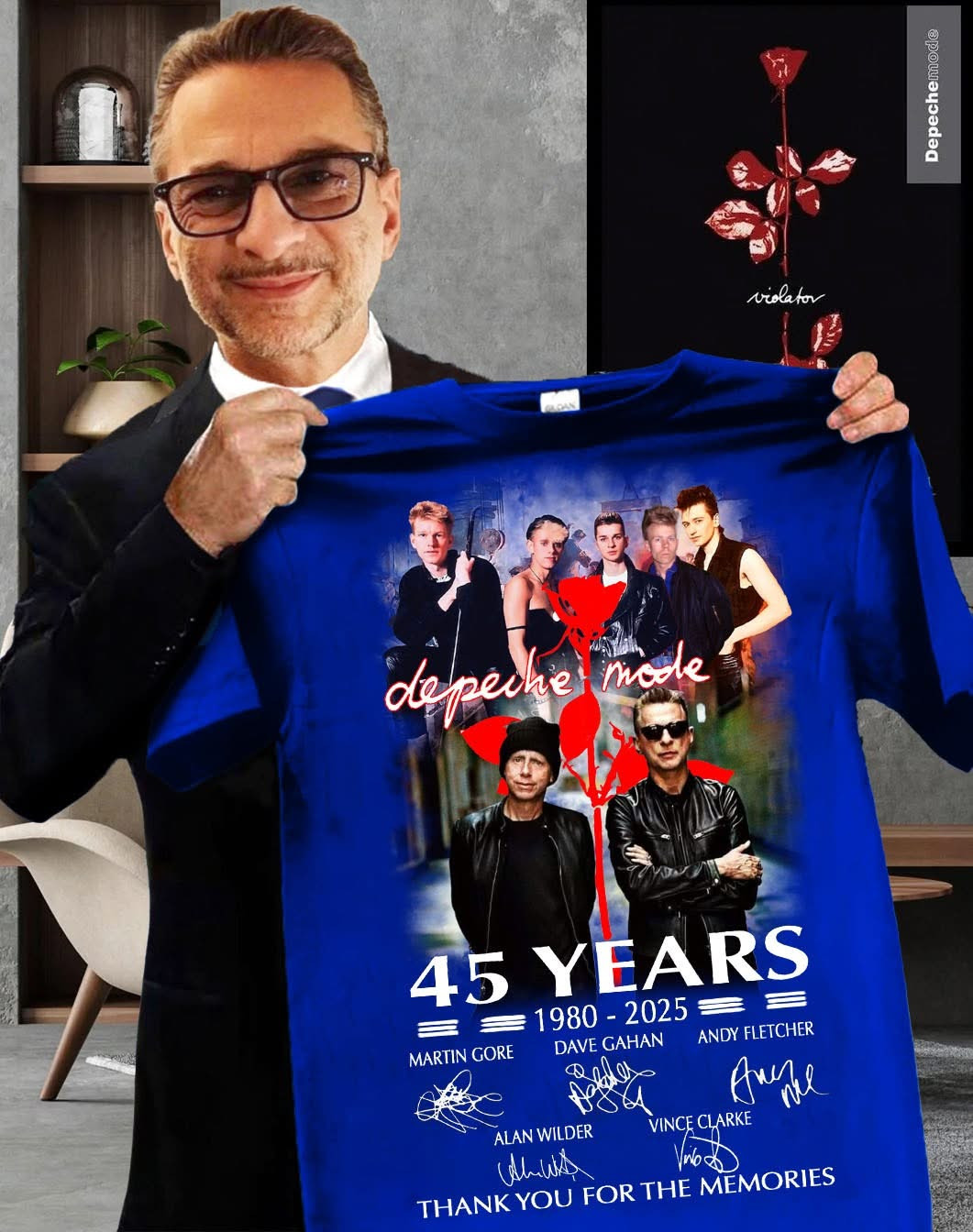 45 Years 1980-2025 Depeche Mode Thank You For The Memories Shirt Electronic Band Oregontrailrvpk Shirt