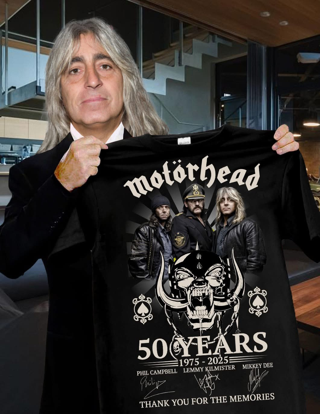 50 Year 1975-2025 Motorhead Band T-Shirt Thank You For The Memories Shirt Rock Band Oregontrailrvpk Shirt