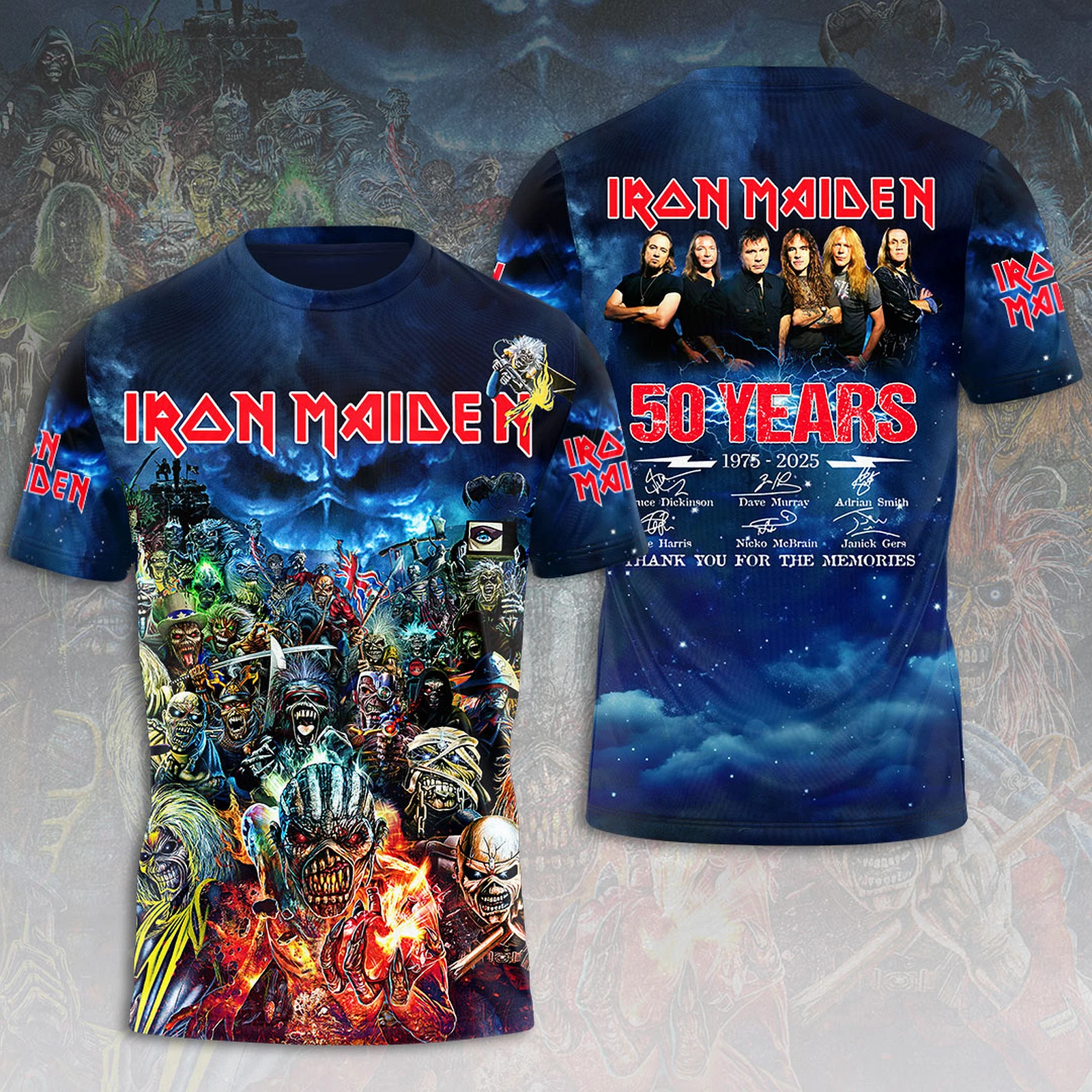 50 Years Of Iron Maiden Memories 3D T-Shirt Oregontrailrvpk Shirt