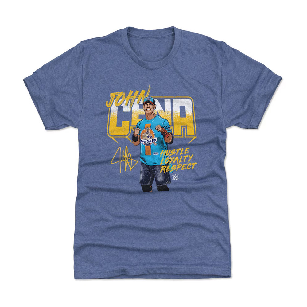 500 Level Heather Blue John Cena Hustle Loyalty Respect T-Shirt Wrestler Gifts Oregontrailrvpk Shirt