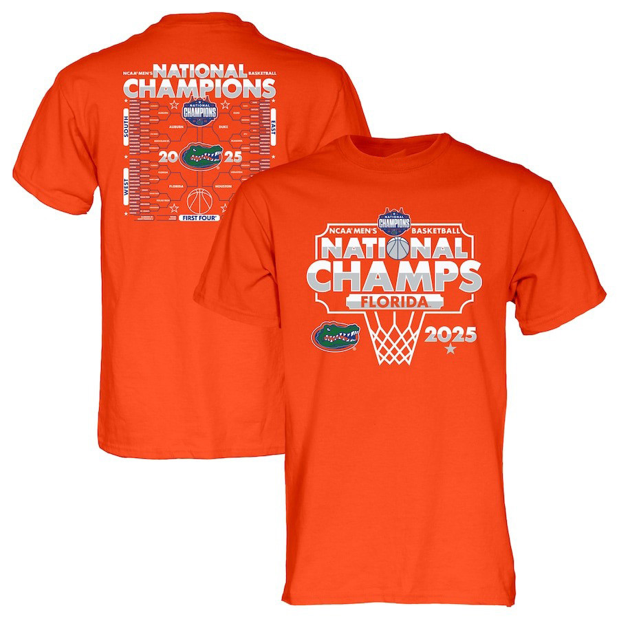 84 Orange Florida Gators 2025 NCAA Men's Basketball National Champions Bracket T-Shirt Oregontrailrvpk Shirt