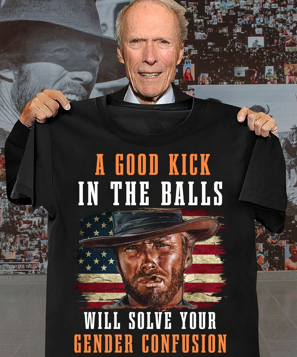 A Good Kick In The Balls Will Solve Your Gender Confusion T-Shirt For Him Oregontrailrvpk Shirt