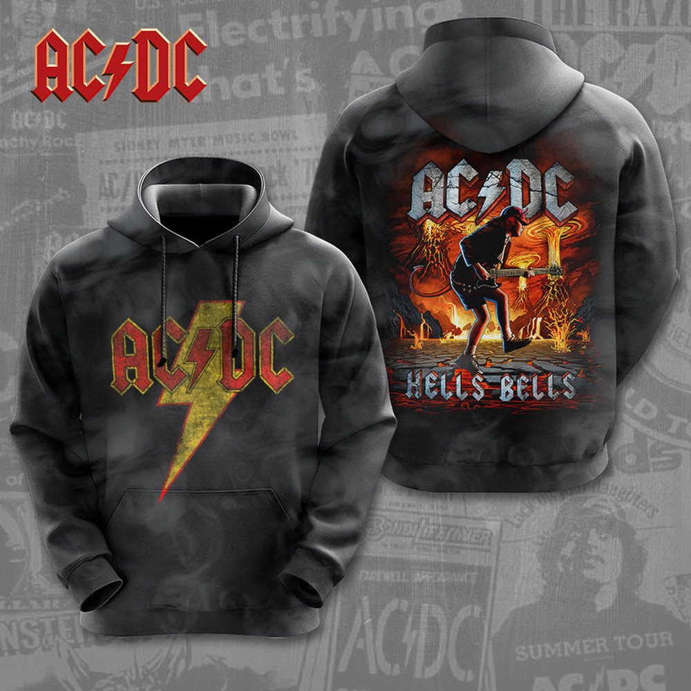 AC DC Pwr Up Tour 2025 Hells Bells Hoodie ACDC Rock Band Hoodie