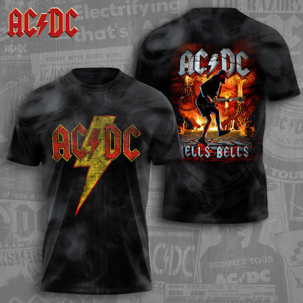 AC DC Pwr Up Tour 2025 Hells Bells Shirt ACDC Rock Band T-Shirt Oregontrailrvpk Shirt