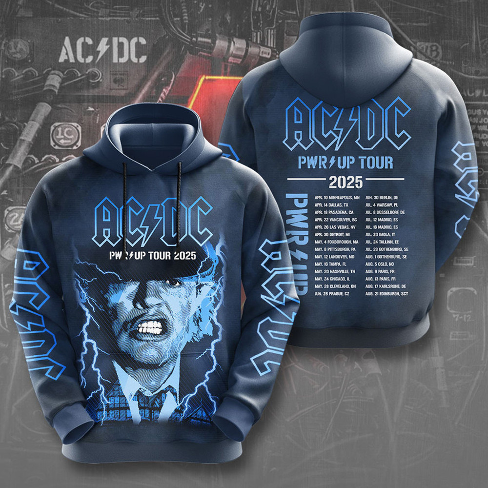 AC DC Pwr Up Tour 2025 Hoodie ACDC Band Hoodie Rock Band