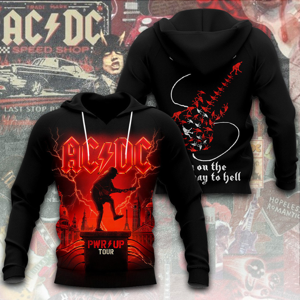 AC DC Pwr Up Tour 2025 Hoodie Him Gifts For ACDC Band Fans