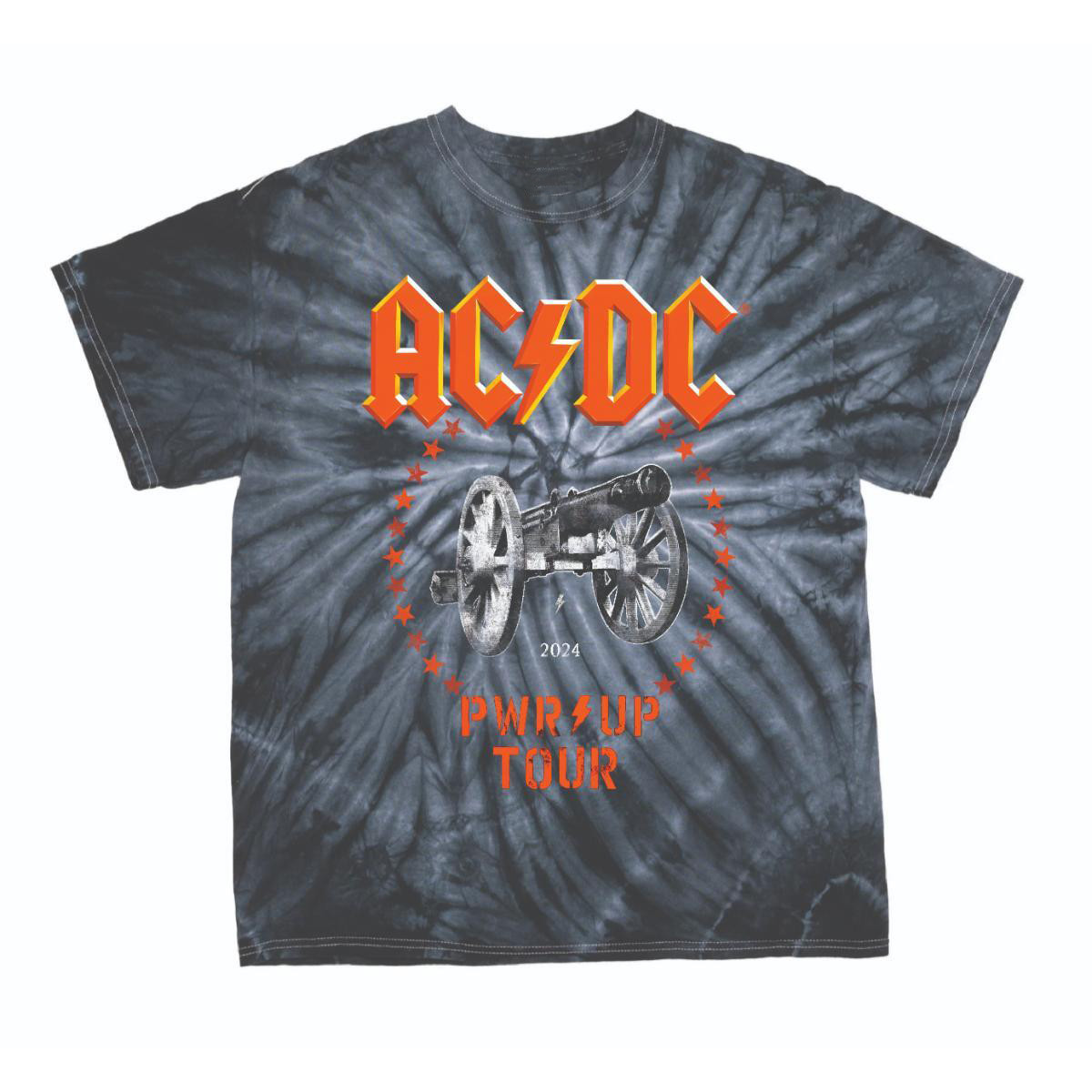 AC DC PWR UP Tour Tie Dye T-Shirt Oregontrailrvpk Shirt