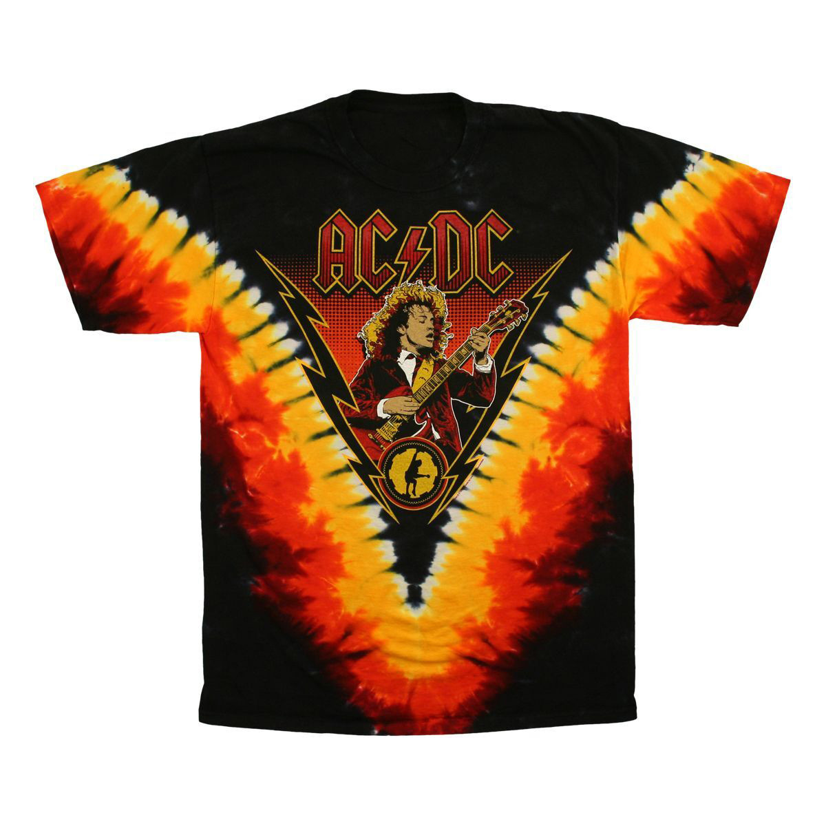 ACDC Angus Lightning Tie-Dye T-Shirt For Someone Who Loves Music Oregontrailrvpk Shirt