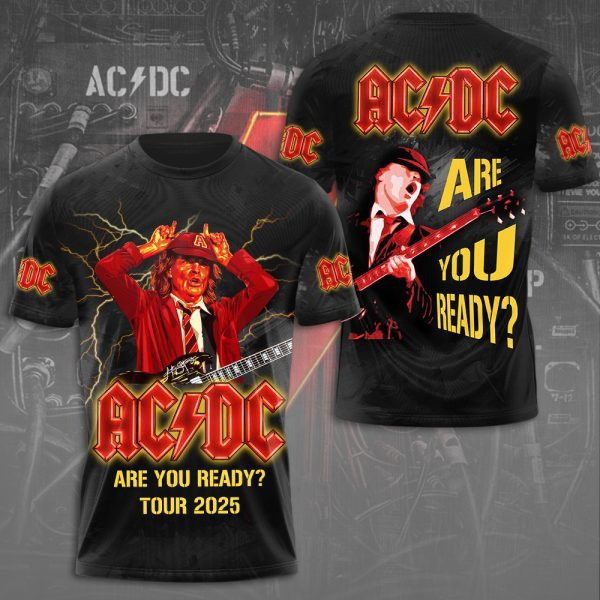 ACDC Are You Ready Pwr Up Tour 2025 Shirt Gifts For Rock Band Fans Oregontrailrvpk Shirt