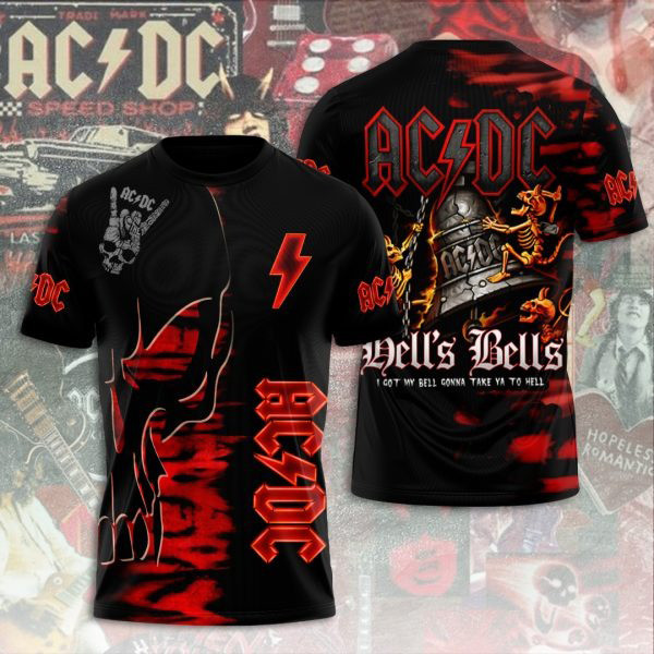 ACDC Hells Bells Shirt Gifts For Rock Band Fans Oregontrailrvpk Shirt
