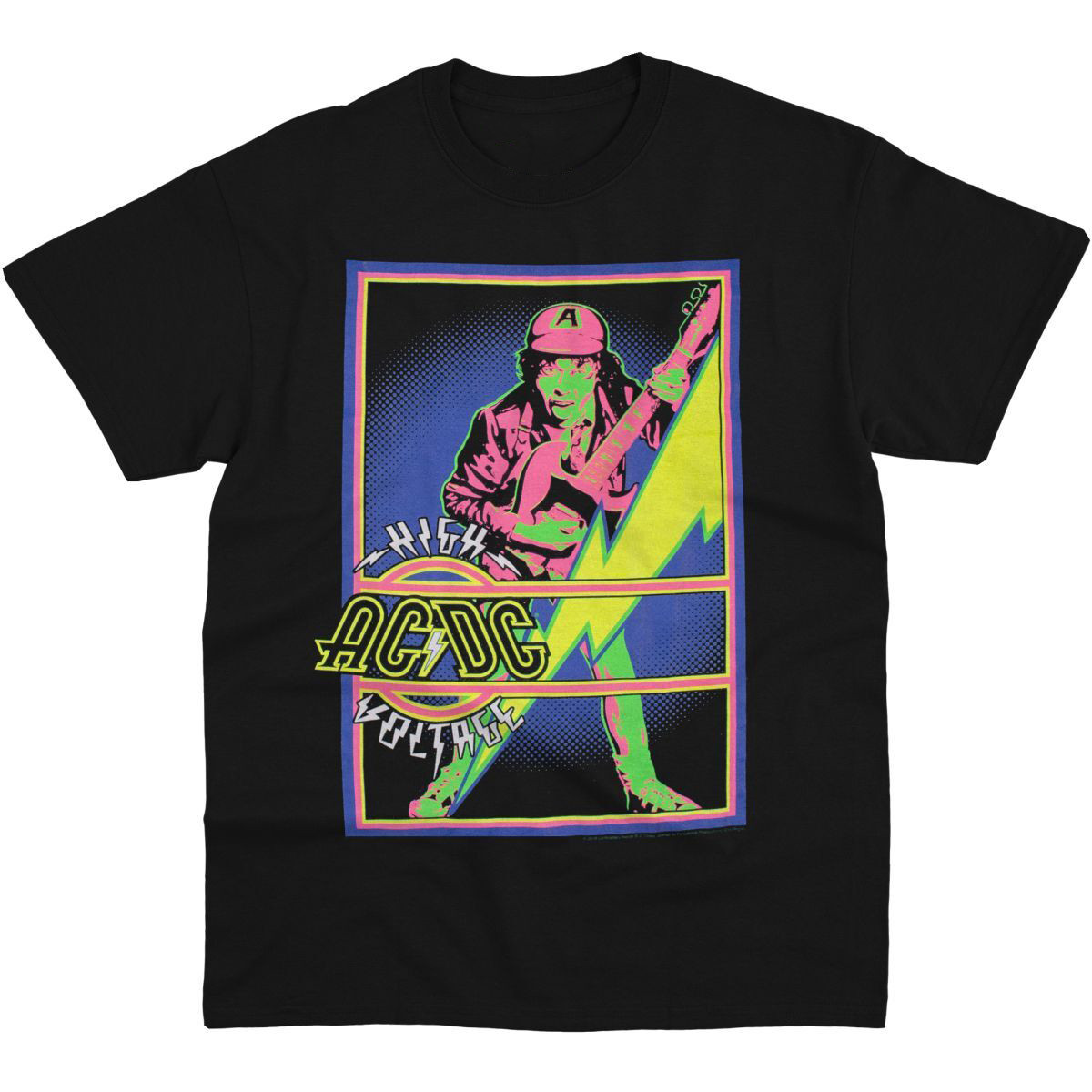 ACDC High Voltage Blacklight Black T-Shirtimple Father's Day Gift Ideas Oregontrailrvpk Shirt