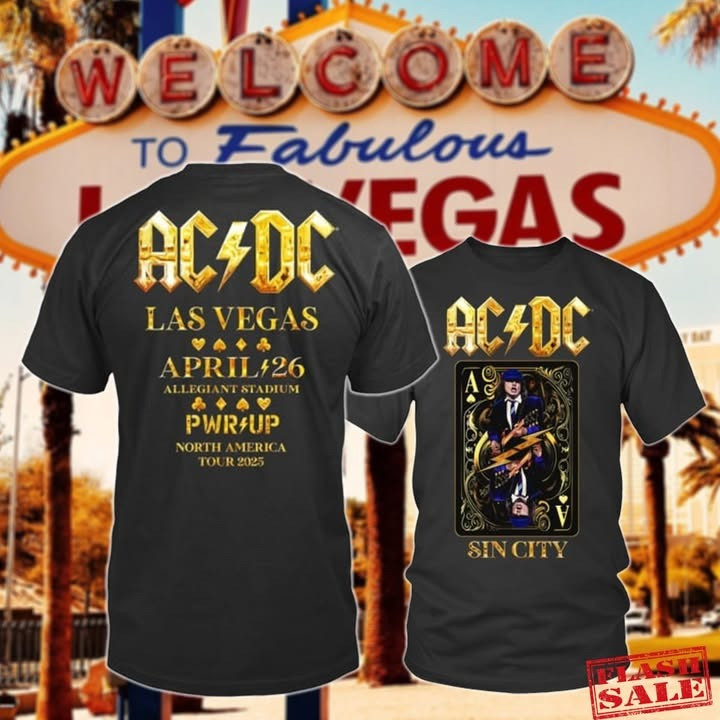 ACDC Las Vegas 2025 Tour T-Shirt Gift For ACDC Fans Oregontrailrvpk Shirt