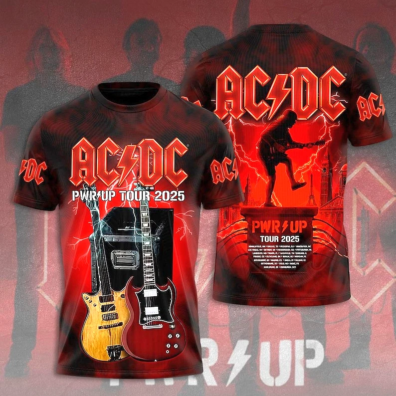Acdc Power Up 2025 Tshirt Acdc Band Unisex Shirt Pwr Up Tour Gift For Fan Gift Oregontrailrvpk Shirt