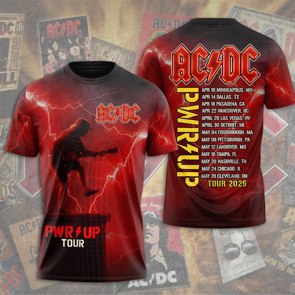 AC'DC Power Up Tour 2025 Shirt ACDC Tour Merch Gifts For Rock Fans Father's Day Oregontrailrvpk Shirt