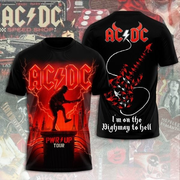 AC'DC Power Up Tour 2025 Shirt I'm On The Highway To Hell AC'DC Pwr Up Tour Merch Oregontrailrvpk Shirt