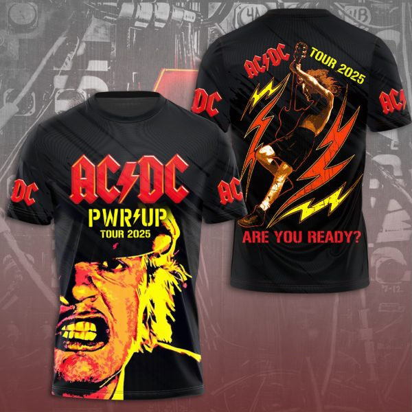 ACDC Pwr Up Tour 2025 Are You Ready Shirt Rock Band Oregontrailrvpk Shirt