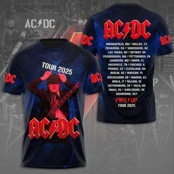 ACDC Pwr Up Tour 2025 Shirt ACDC Merch Rock Band Oregontrailrvpk Shirt