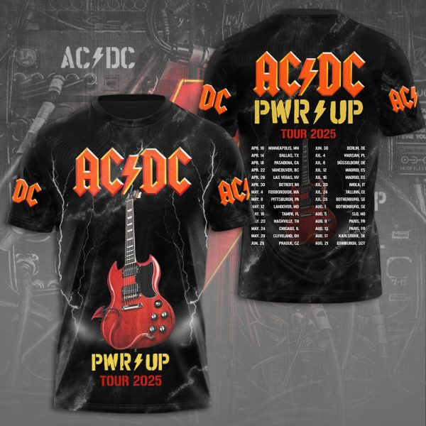 ACDC PWR UP Tour 2025 Shirt Rock Band T-Shirt Music Oregontrailrvpk Shirt