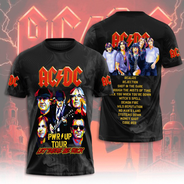 ACDC Pwr Up Tour Let There Be Rock Shirt Oregontrailrvpk Shirt