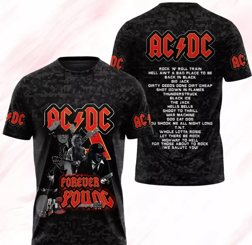 Acdc Pwr Up Tour T-shirt Music World Tour 2025 Shirt Highway to Hell Merch Oregontrailrvpk Shirt