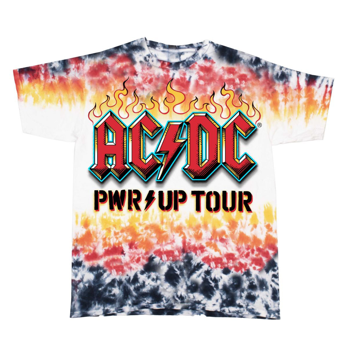 ACDC PWR UP Tour Tie Dye T-Shirt Oregontrailrvpk Shirt