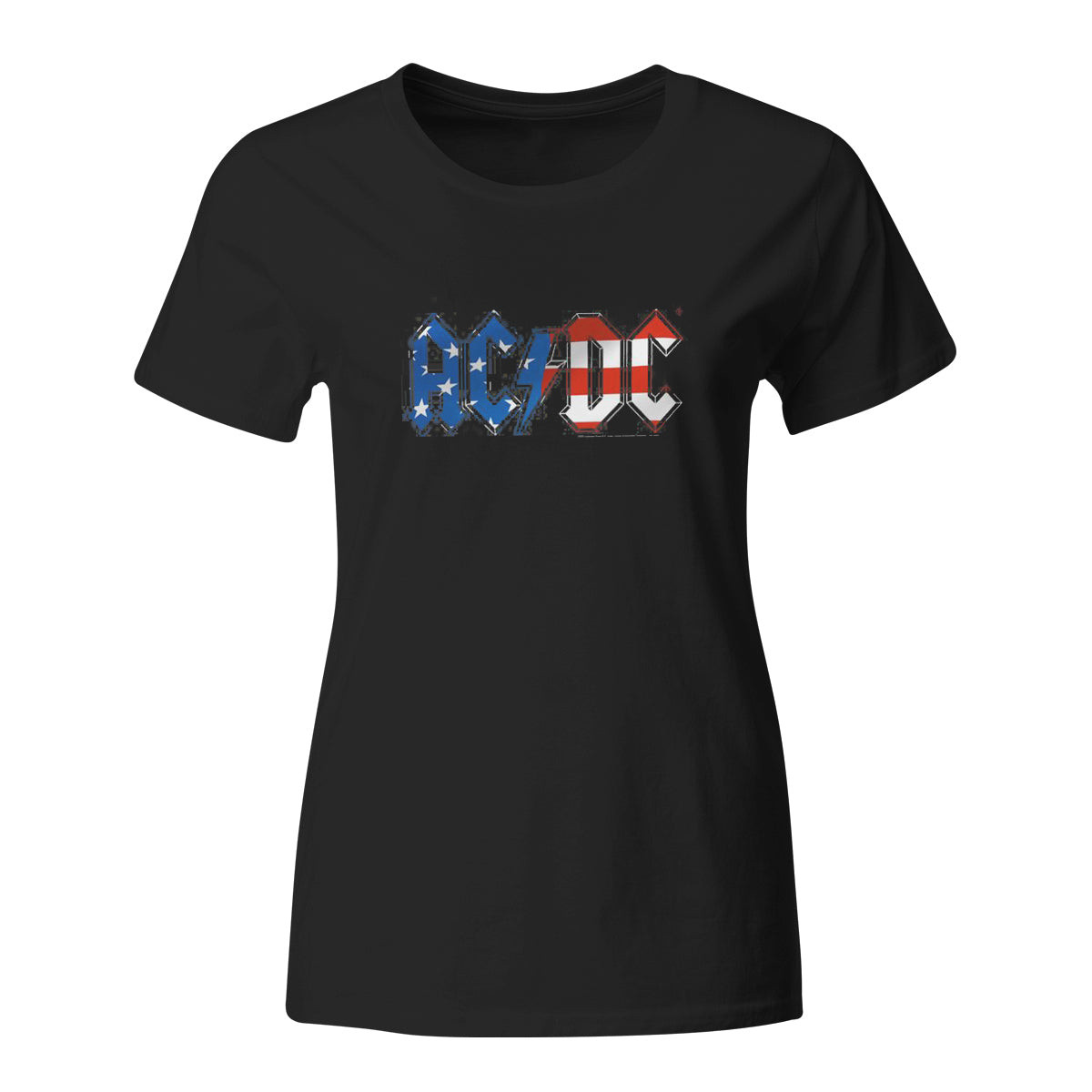 ACDC Women's Stars And Stripes T-Shirt Mother's In Law Gifts Mom's Day Oregontrailrvpk Shirt