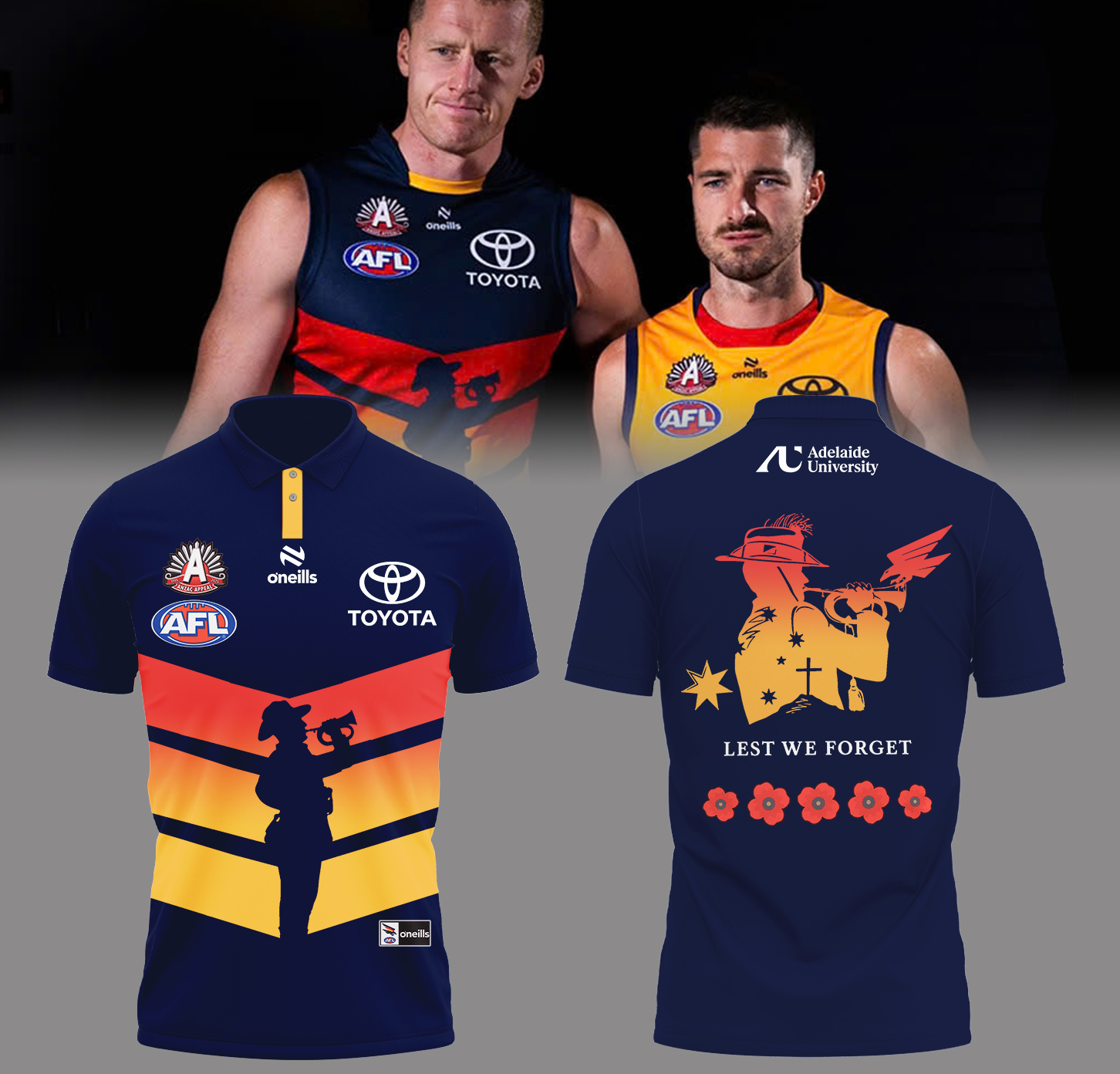 Adelaide Crows Anzac Day Polo T-Shirt Oregontrailrvpk Shirt