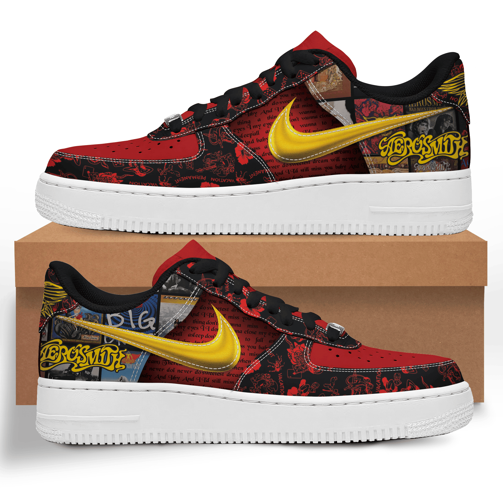 Aerosmith Air Low-Top Sneakers Shoes For Men And Women