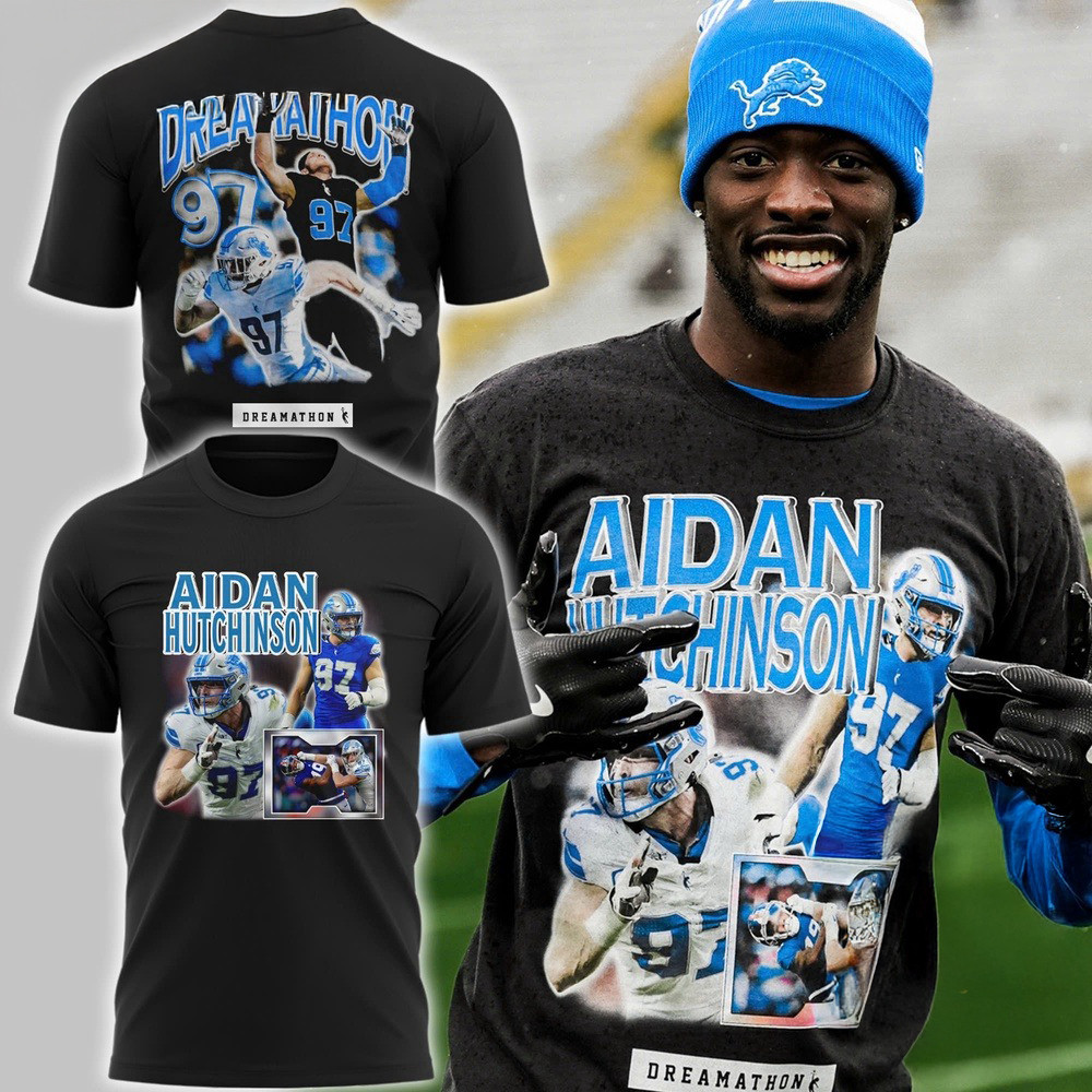 Aidan Hutchinson Detroit Lions Limited Edition T-Shirt Presents For Football Fans Oregontrailrvpk Shirt