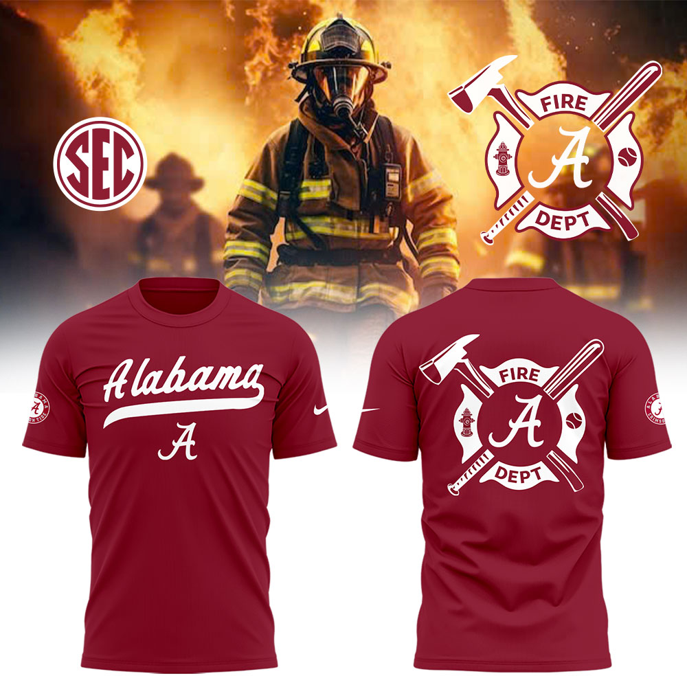 Alabama Baseball x Firefighter Appreciation Night T-Shirt Baseball Father's Day Gifts Oregontrailrvpk Shirt